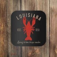 Louisiana Crawfish Laissez Le Bon Temps Rouler Coaster thumb 0