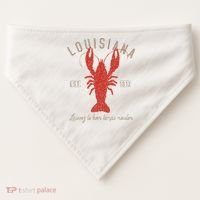Louisiana Crawfish Laissez Le Bon Temps Rouler USA-Made Doggie Bandana thumb 0