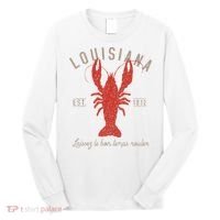 Louisiana Crawfish Laissez Le Bon Temps Rouler Long Sleeve Shirt thumb 0