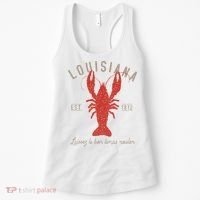 Louisiana Crawfish Laissez Le Bon Temps Rouler Women's Tank Top thumb 0