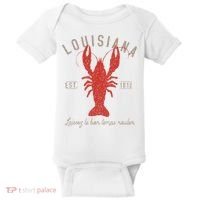 Louisiana Crawfish Laissez Le Bon Temps Rouler Baby Bodysuit thumb 0