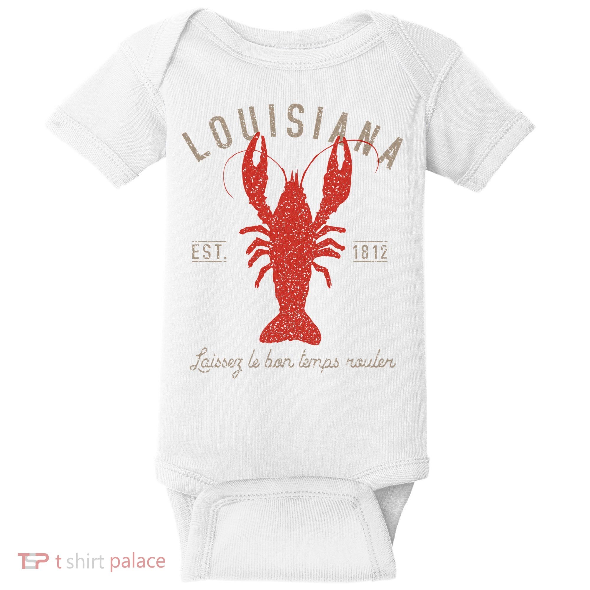 Louisiana Crawfish Laissez Le Bon Temps Rouler Baby Bodysuit