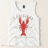 Louisiana Crawfish Laissez Le Bon Temps Rouler Tank Top thumb 2