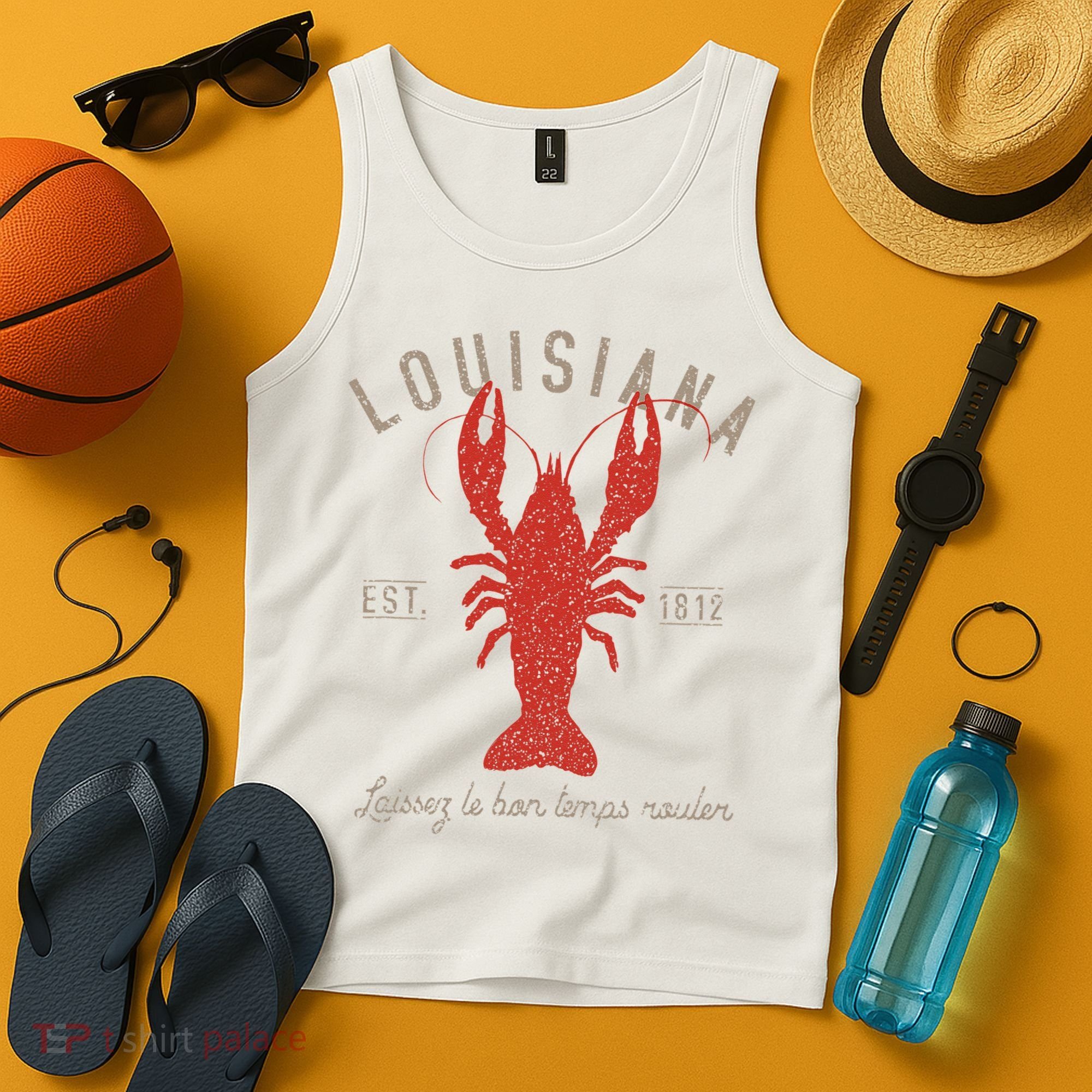 Louisiana Crawfish Laissez Le Bon Temps Rouler Tank Top