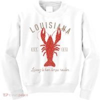 Louisiana Crawfish Laissez Le Bon Temps Rouler Kids Sweatshirt thumb 0