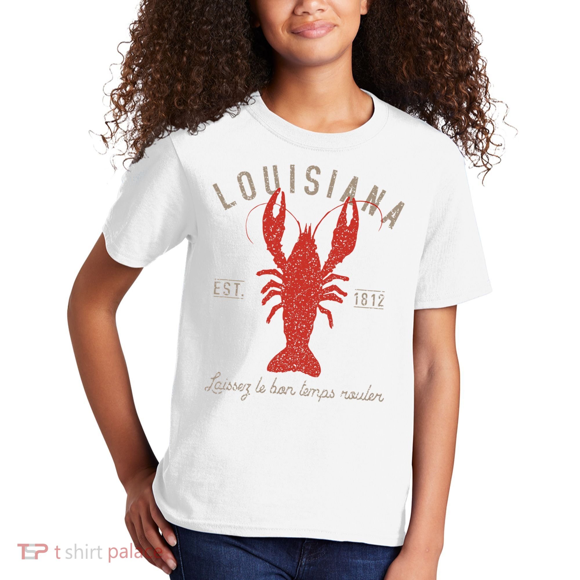 Louisiana Crawfish Laissez Le Bon Temps Rouler Kids T-Shirt
