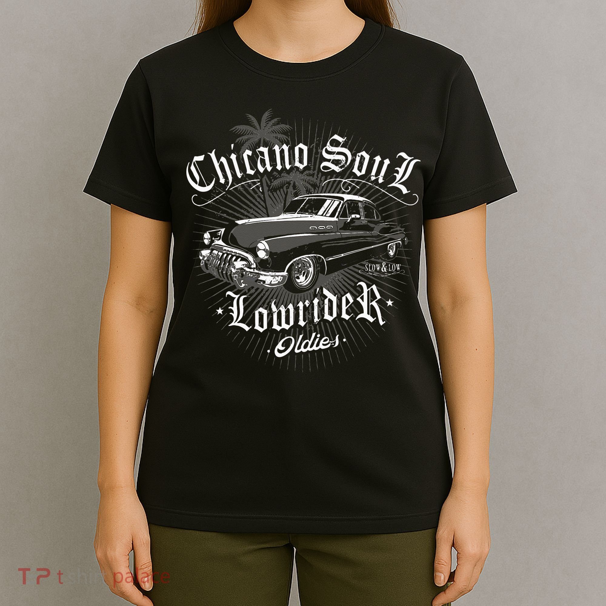 Lowrider Chicano Low Mexican Los Angeles Latina Rider Cholo T-Shirt