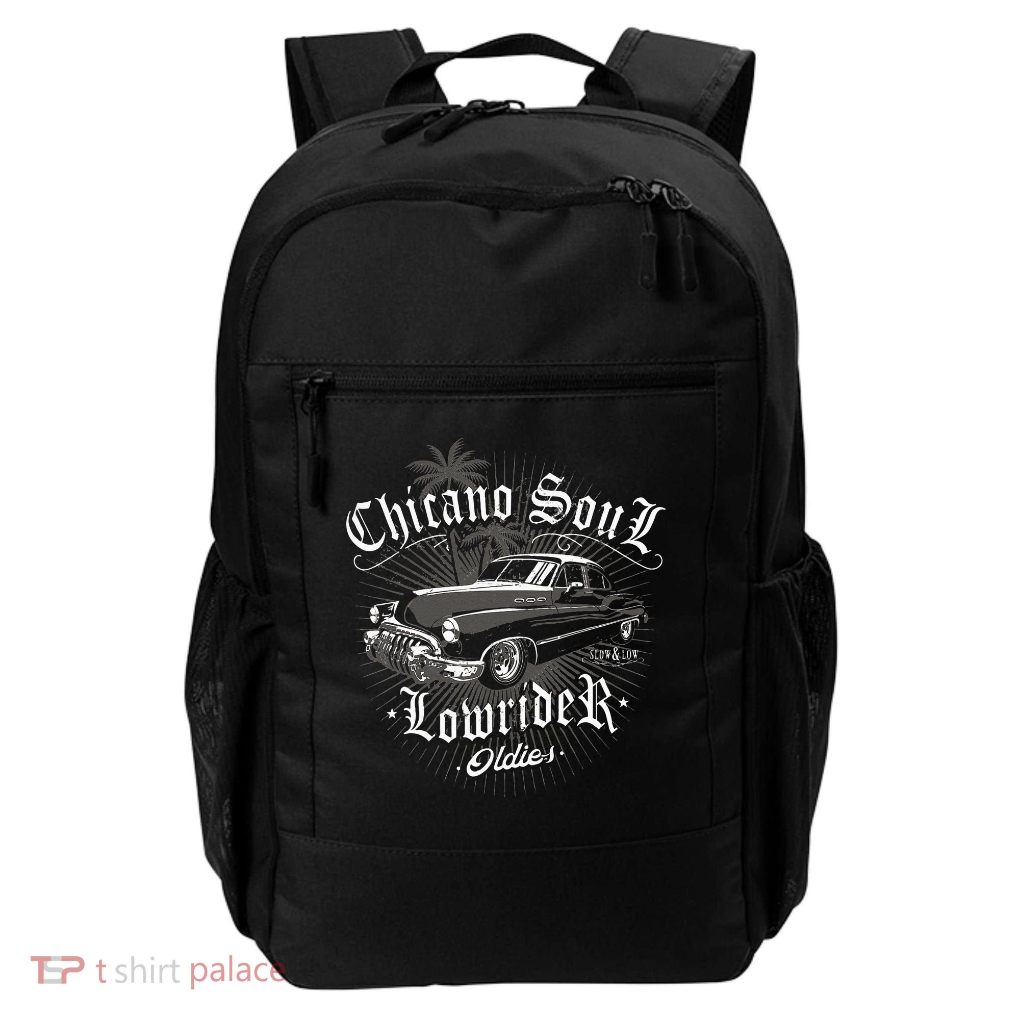 Lowrider Chicano Low Mexican Los Angeles Latina Rider Cholo Backpack
