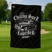 Lowrider Chicano Low Mexican Los Angeles Latina Rider Cholo Golf Towel thumb 1