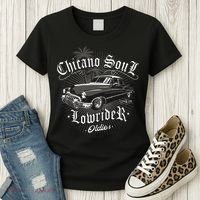 Lowrider Chicano Low Mexican Los Angeles Latina Rider Cholo Women's T-Shirt thumb 3