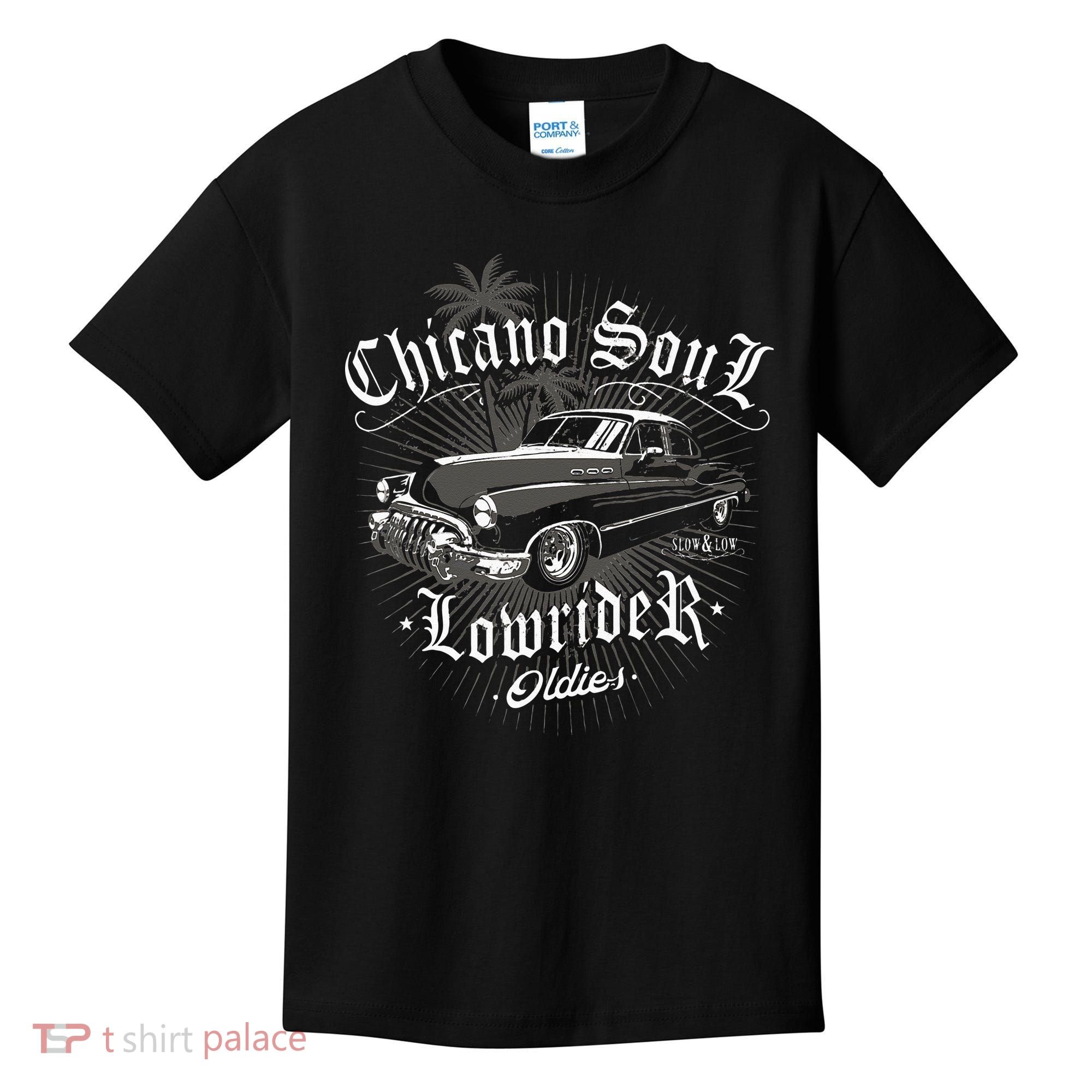 Lowrider Chicano Low Mexican Los Angeles Latina Rider Cholo Kids T-Shirt