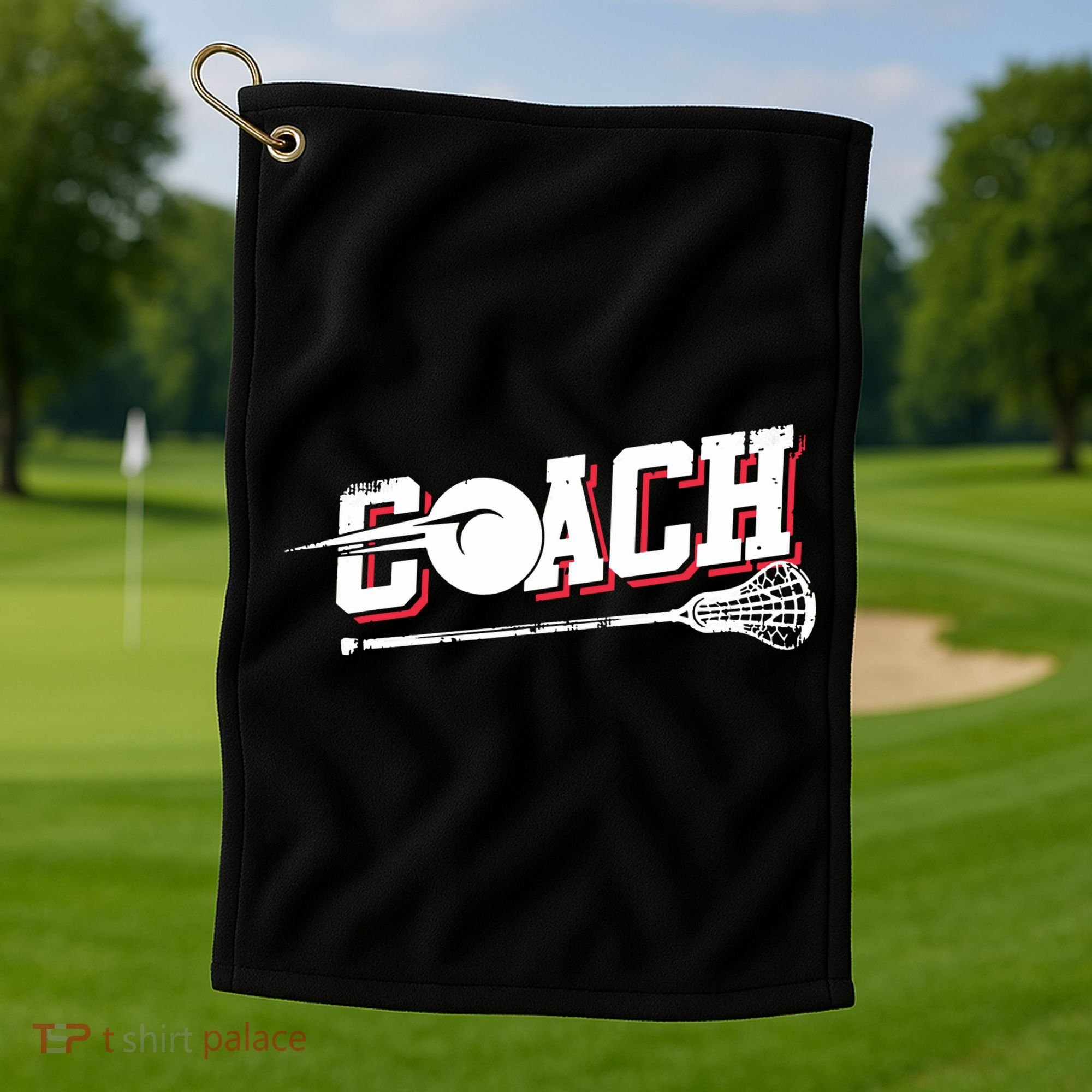 Lacrosse Coach Lacrosse Golf Towel