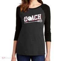 Lacrosse Coach Lacrosse Women's Tri-Blend 3/4-Sleeve Raglan Shirt thumb 2