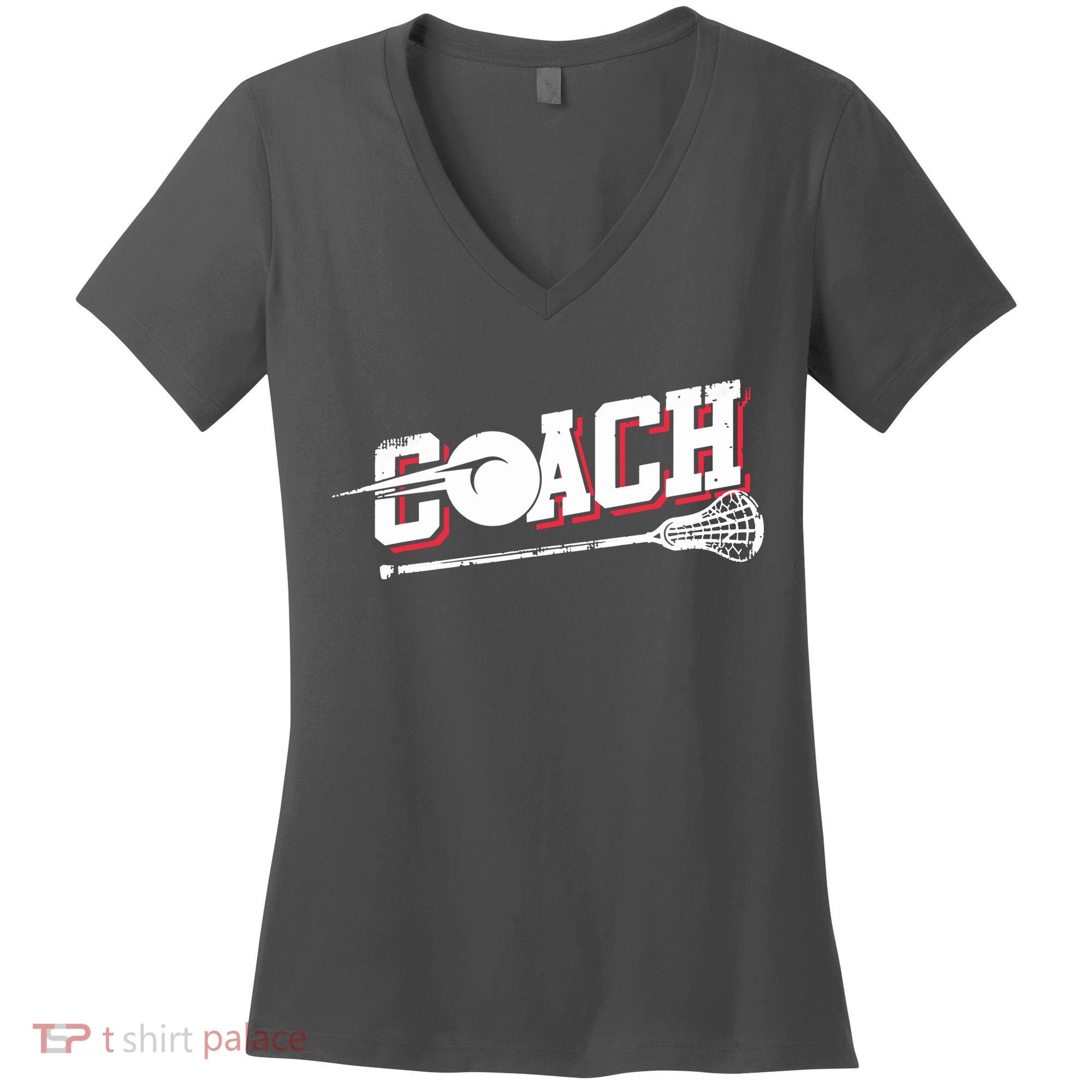 Lacrosse Coach Lacrosse Women's V-Neck T-Shirt