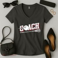 Lacrosse Coach Lacrosse Women's V-Neck T-Shirt thumb 2