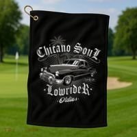 Lowrider Chicano Low Mexican Los Angeles Latina Rider Cholo Golf Towel thumb 1