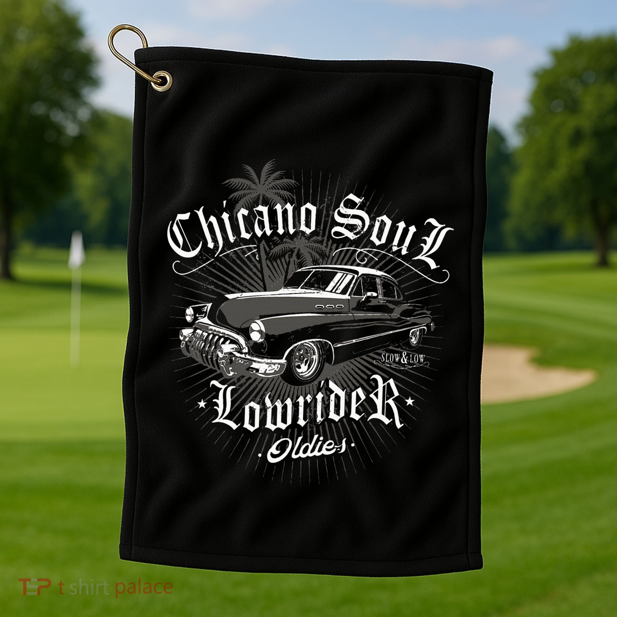 Lowrider Chicano Low Mexican Los Angeles Latina Rider Cholo Golf Towel