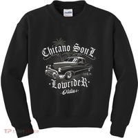 Lowrider Chicano Low Mexican Los Angeles Latina Rider Cholo Kids Sweatshirt thumb 0