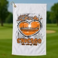 Loving Chicago Golf Towel thumb 1