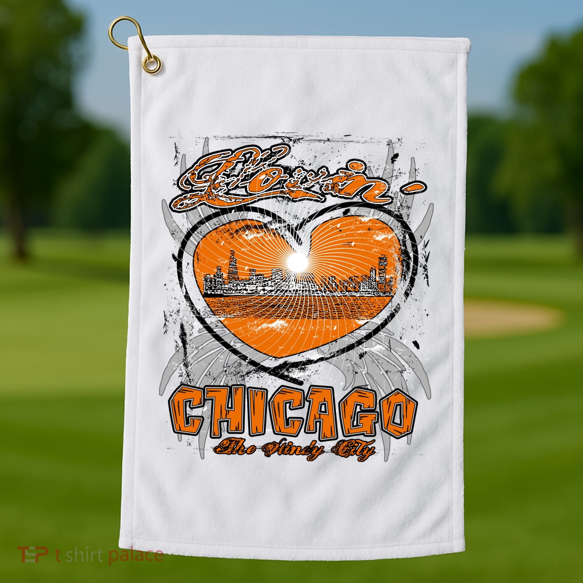 Loving Chicago Golf Towel