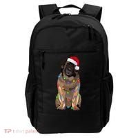 Leonberger Christmas Lights Xmas Dog Lover Santa Hat Great Gift Backpack thumb 0