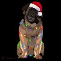 Leonberger Christmas Lights Xmas Dog Lover Santa Hat Great Gift Coffee Mug thumb 5