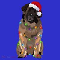 Leonberger Christmas Lights Xmas Dog Lover Santa Hat Great Gift Polo thumb 2