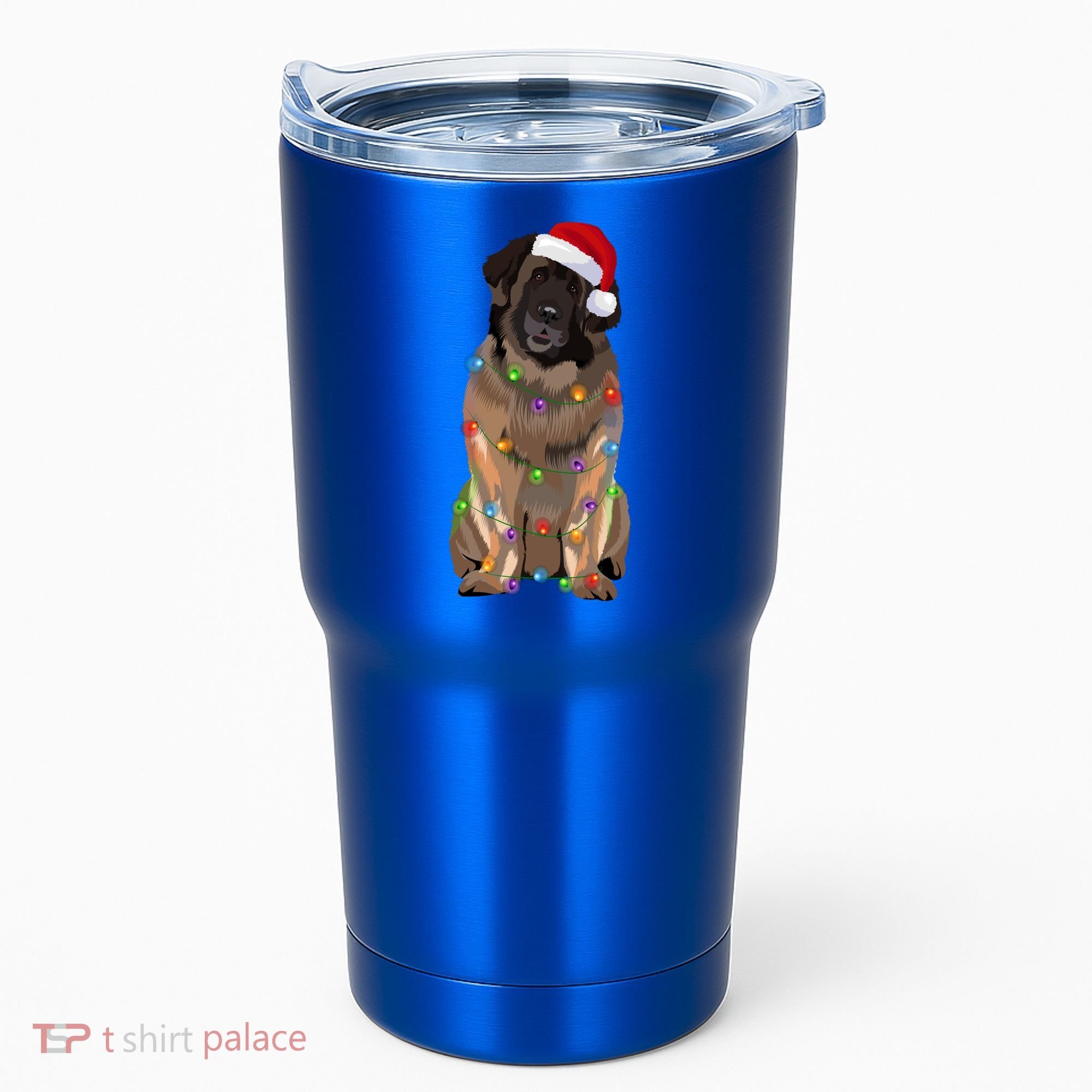Leonberger Christmas Lights Xmas Dog Lover Santa Hat Great Gift Tumbler