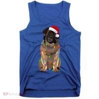 Leonberger Christmas Lights Xmas Dog Lover Santa Hat Great Gift Tank Top thumb 0