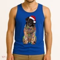 Leonberger Christmas Lights Xmas Dog Lover Santa Hat Great Gift Tank Top thumb 3