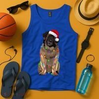 Leonberger Christmas Lights Xmas Dog Lover Santa Hat Great Gift Tank Top thumb 4