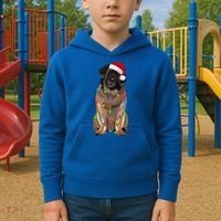 Leonberger Christmas Lights Xmas Dog Lover Santa Hat Great Gift Kids Hoodie thumb 2