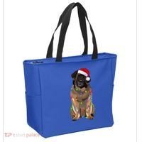 Leonberger Christmas Lights Xmas Dog Lover Santa Hat Great Gift Tote Bag thumb 2