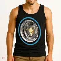 La Chicano Lowrider Spoke Wheel Tank Top thumb 3