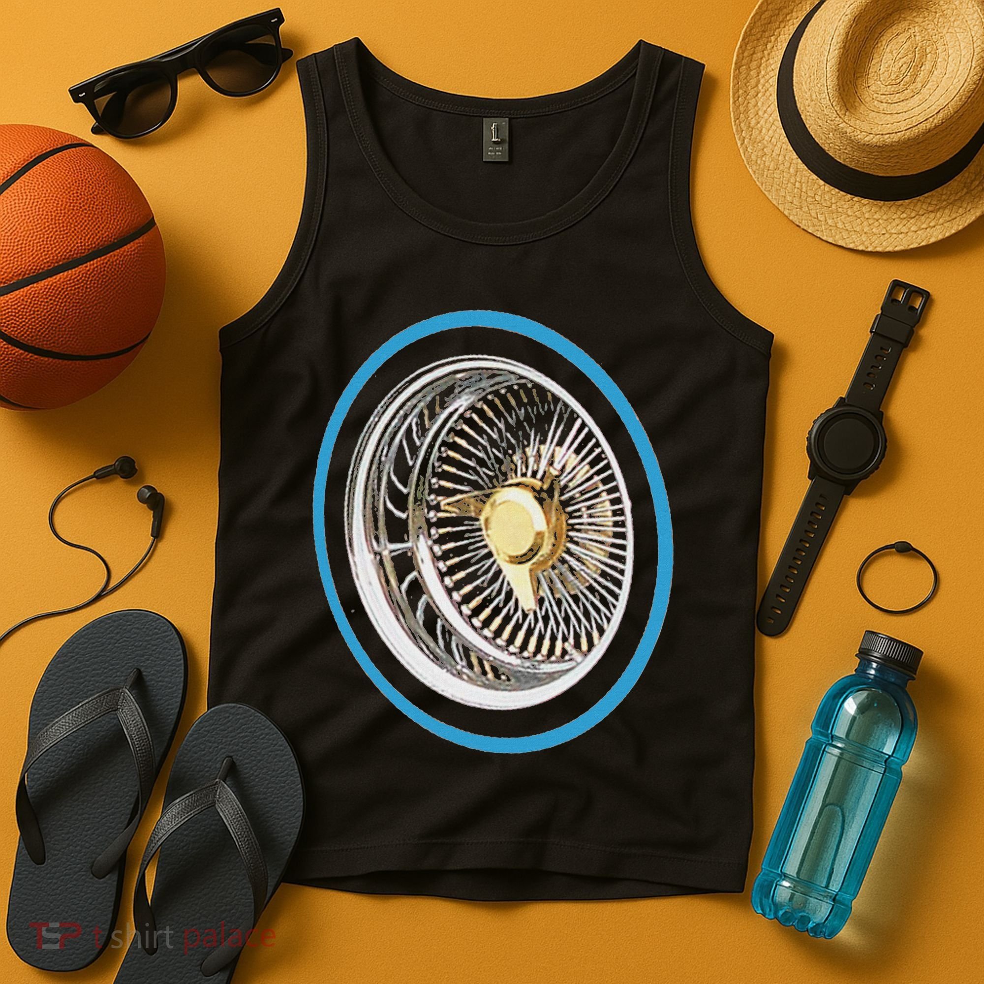 La Chicano Lowrider Spoke Wheel Tank Top