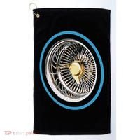 La Chicano Lowrider Spoke Wheel Golf Towel thumb 0