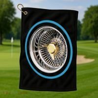 La Chicano Lowrider Spoke Wheel Golf Towel thumb 1