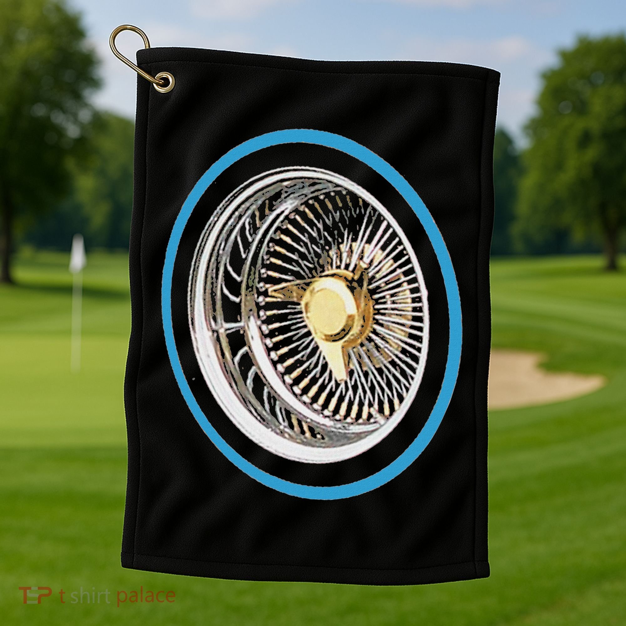 La Chicano Lowrider Spoke Wheel Golf Towel