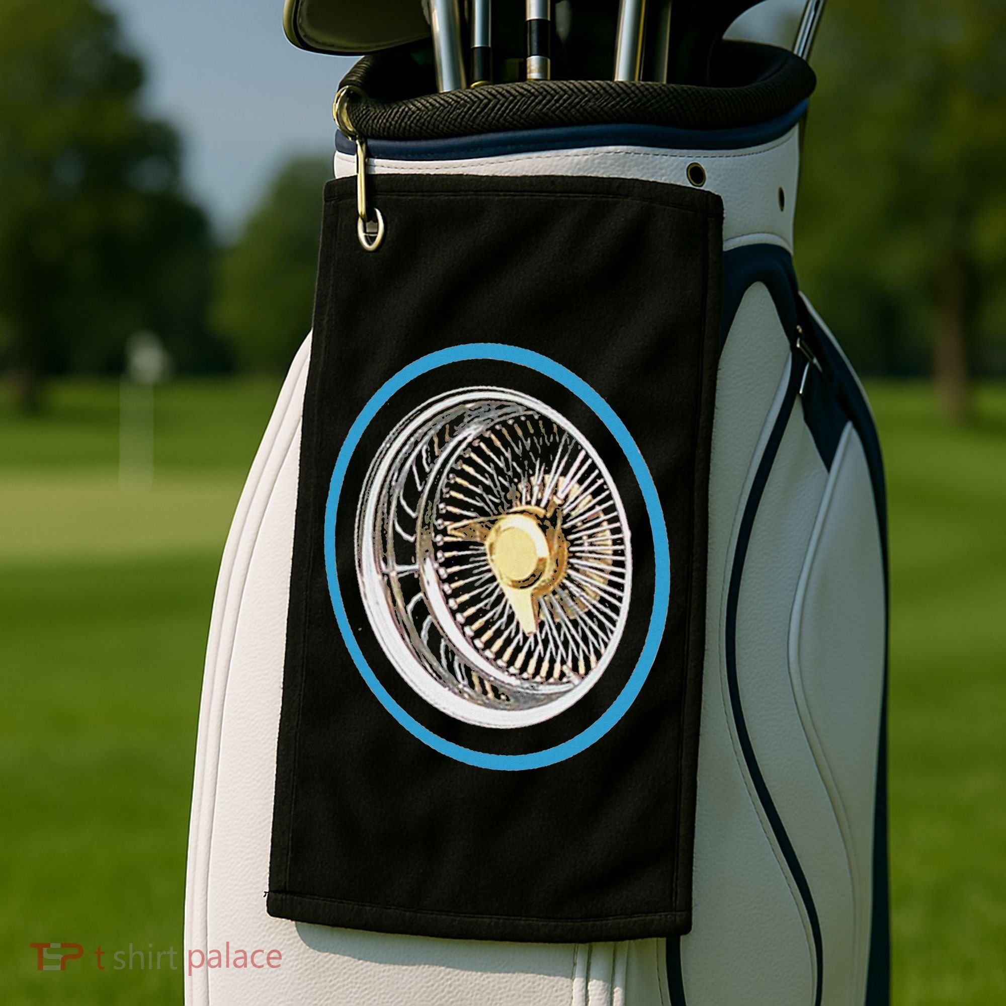 La Chicano Lowrider Spoke Wheel Golf Towel