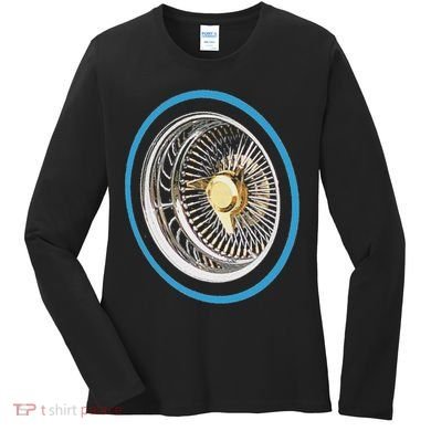 La Chicano Lowrider Spoke Wheel Women's Long Sleeve Shirt