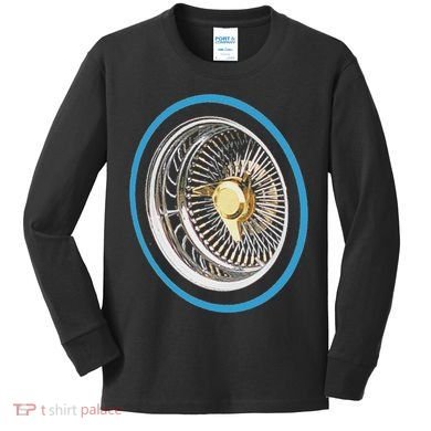 La Chicano Lowrider Spoke Wheel Kids Long Sleeve Shirt