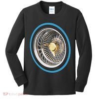 La Chicano Lowrider Spoke Wheel Kids Long Sleeve Shirt thumb 0