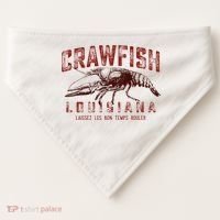 Louisiana Crawfish Laissez Les Bon Temps Rouler USA-Made Doggie Bandana thumb 0