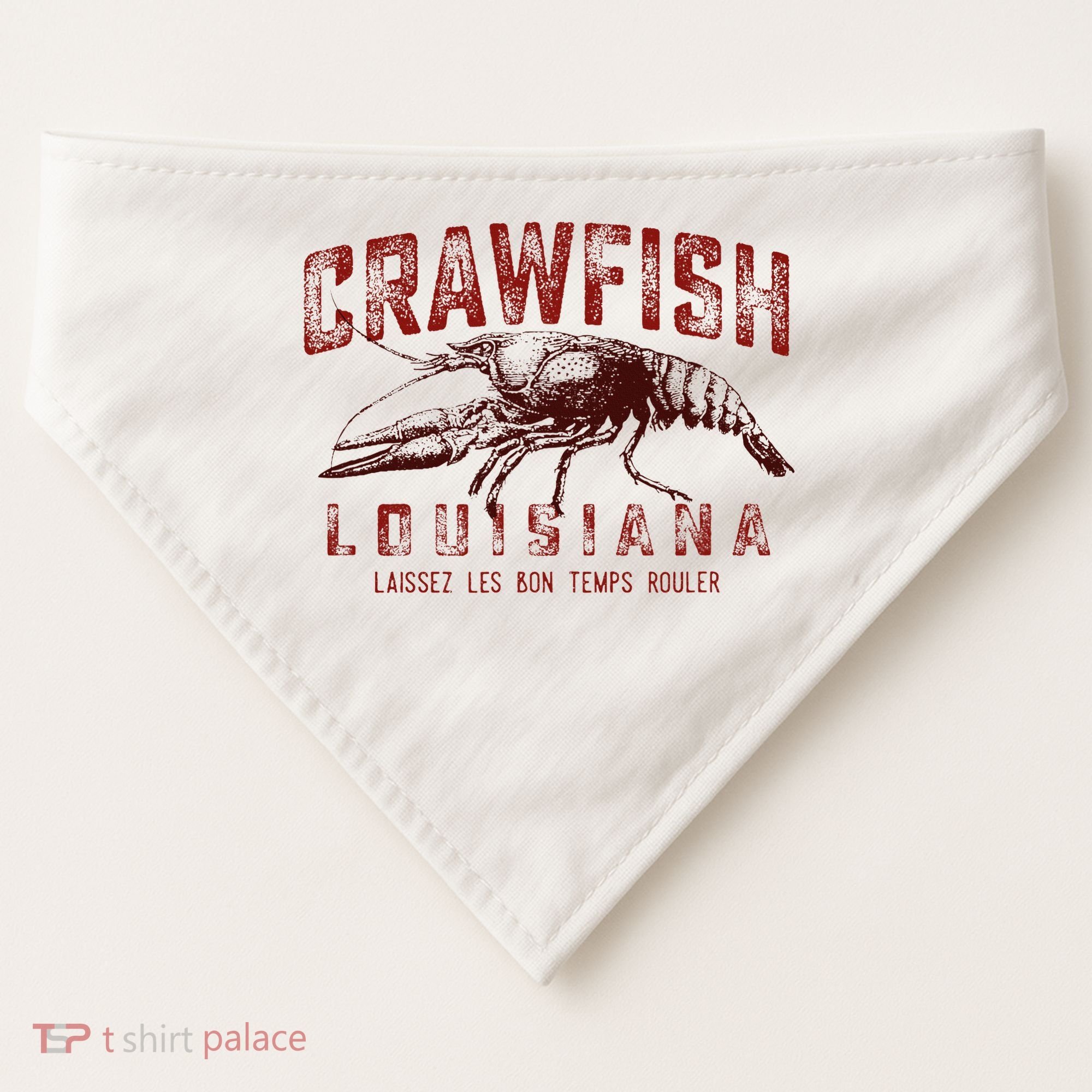 Louisiana Crawfish Laissez Les Bon Temps Rouler USA-Made Doggie Bandana