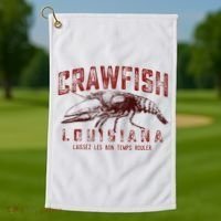 Louisiana Crawfish Laissez Les Bon Temps Rouler Golf Towel thumb 1