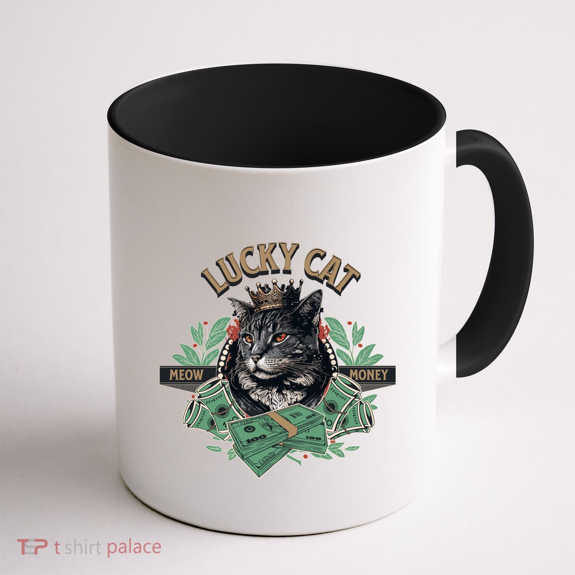 Lucky Cat Meow Money Cat Lovers Gift Coffee Mug