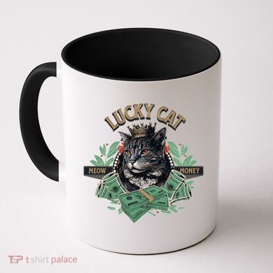 Lucky Cat Meow Money Cat Lovers Gift Coffee Mug