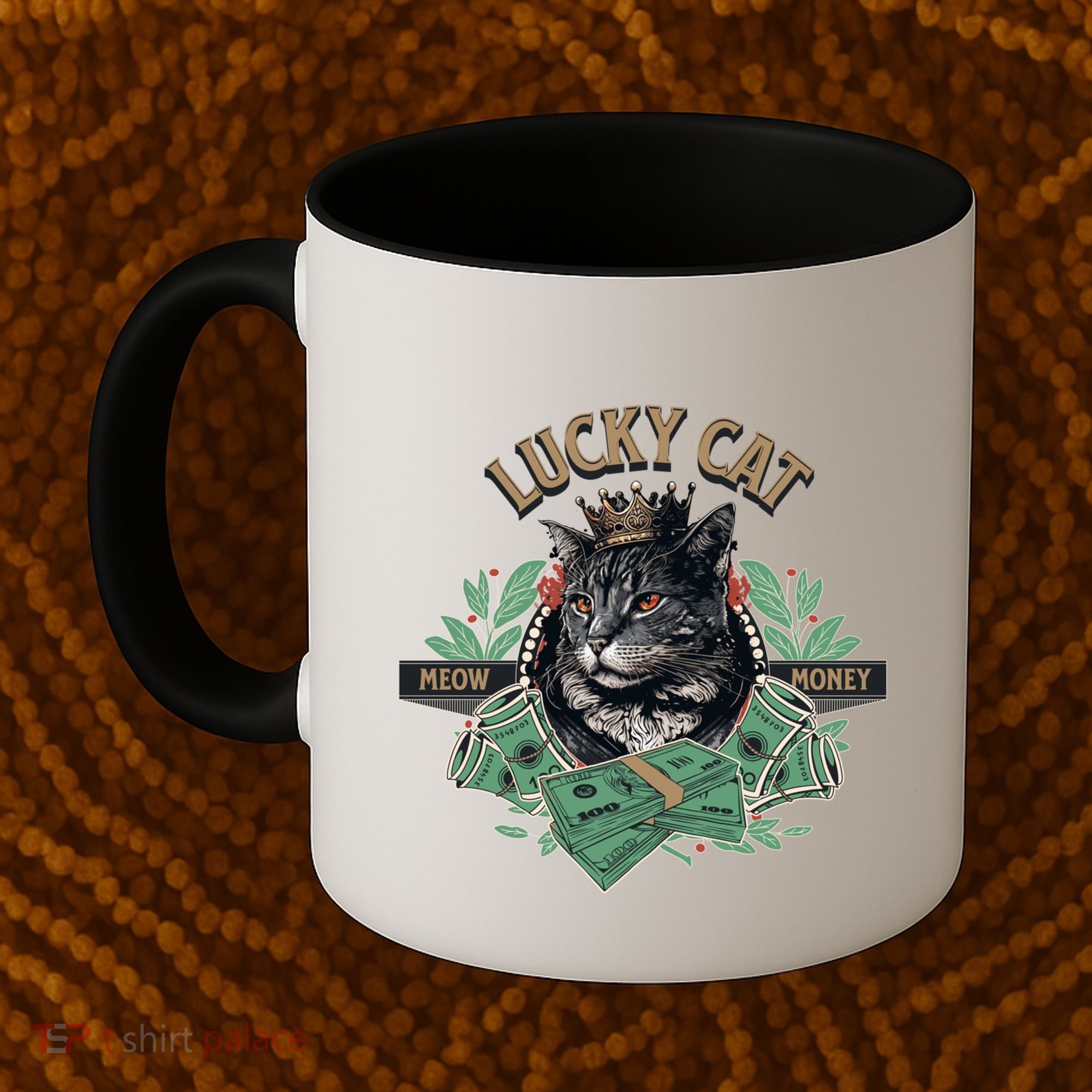Lucky Cat Meow Money Cat Lovers Gift Coffee Mug