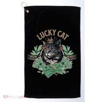 Lucky Cat Meow Money Cat Lovers Gift Golf Towel thumb 0