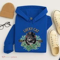 Lucky Cat Meow Money Cat Lovers Gift Hoodie thumb 4